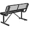 Global Industrial 48L Outdoor Steel Bench with Backrest, Expanded Metal, Black 695743BK - alternate 2
